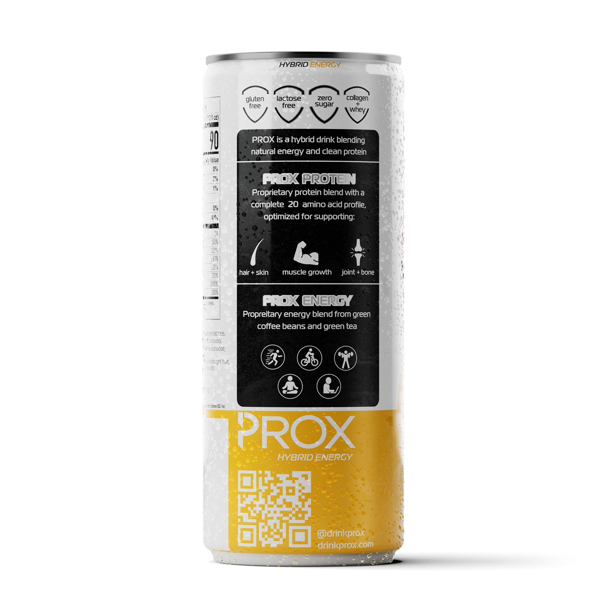 Prox Mango Passionfruit hybrid protein energy drink 12-pack - 20g protein, zero sugar