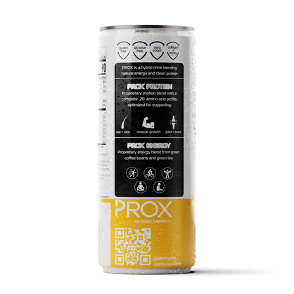 Prox Mango Passionfruit hybrid protein energy drink 12-pack - 20g protein, zero sugar