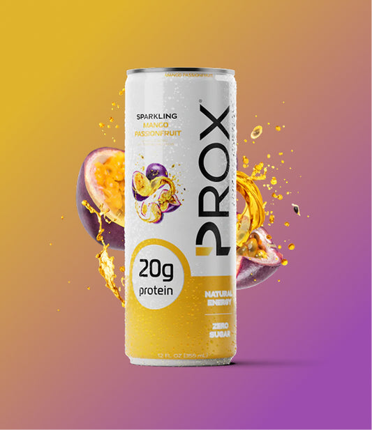 Prox Mango Passionfruit hybrid protein energy drink 12-pack - 20g protein, zero sugar