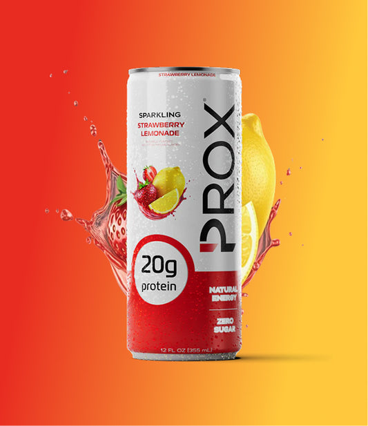 Prox Strawberry Lemonade hybrid protein energy drink 12-pack - 20g protein, zero sugar
