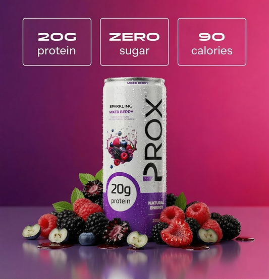 Prox Mixed Berry hybrid protein energy drink 12-pack - 20g protein, zero sugar